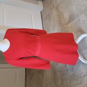 J.Crew red orange ribbon waist dress size 2